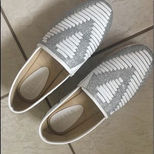 White and silver shoes, Sz 9